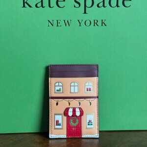 Kate Spade "OH WHAT FUN" Toy Store Gingerbread House Small Slim Cardholder